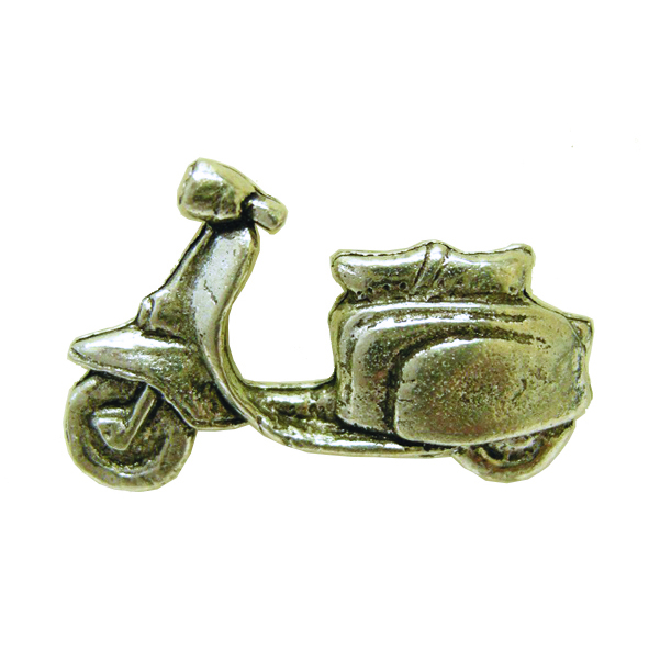 Scooter Silver Pewter Pin Badge